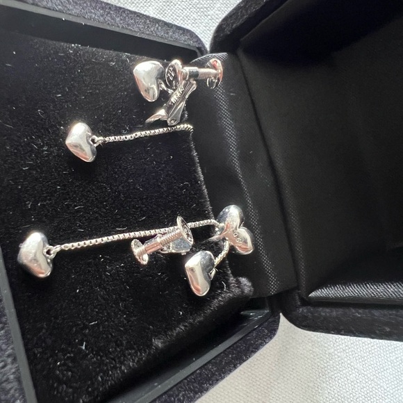 SOLD Diamond pavé earrings K18 white Gold - Picture 5 of 9